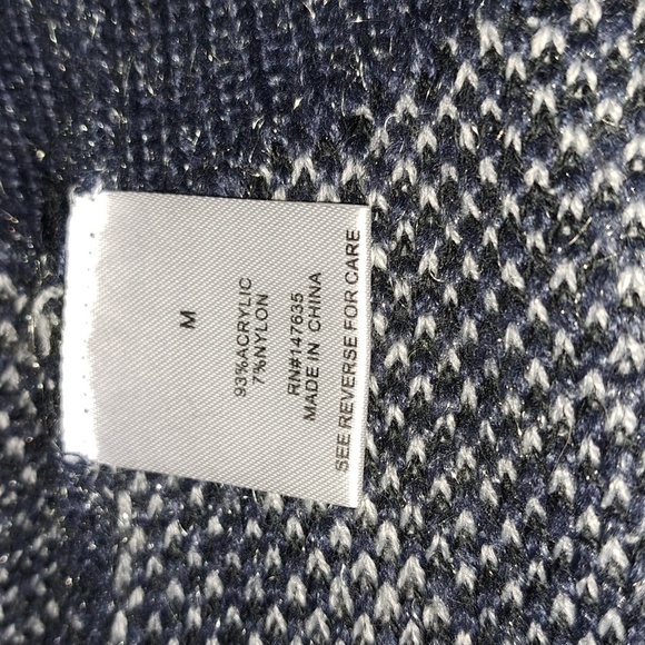 Buckle Free Generation Women's Blue Leopard Print Sweater Size Medium - Picture 10 of 12